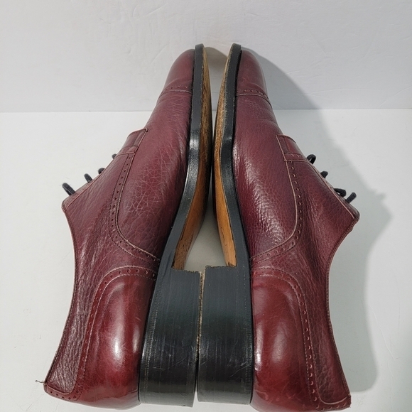 TED LAPIDUS Paris Men\'s Rust Textured Oxford Shoes Size 9 Leather Lace Tie main image 10